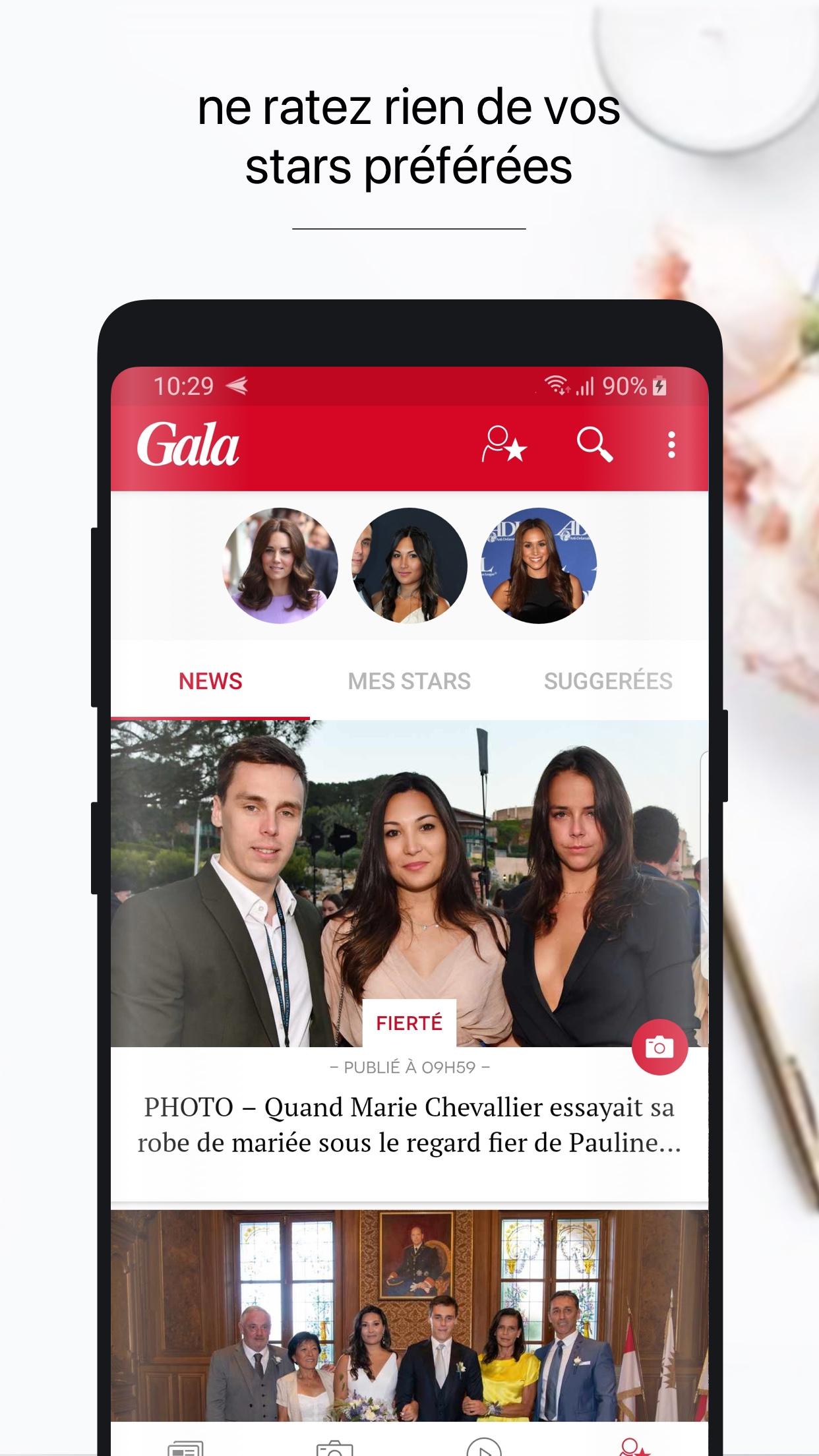 Android application Gala l'actualité stars et people screenshort