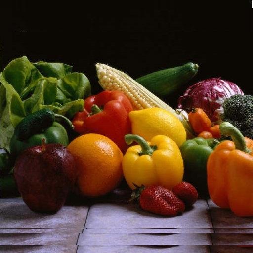 Vegetables and Fruits Name wit  Icon