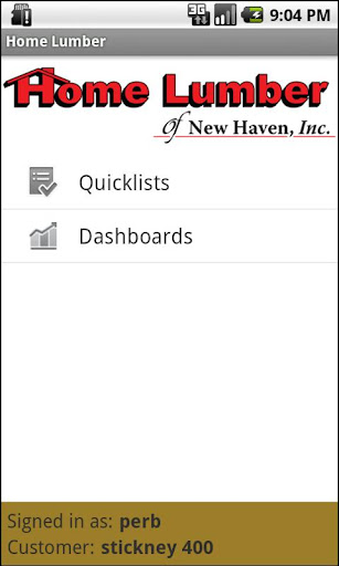 Home Lumber Web Track Screen 2