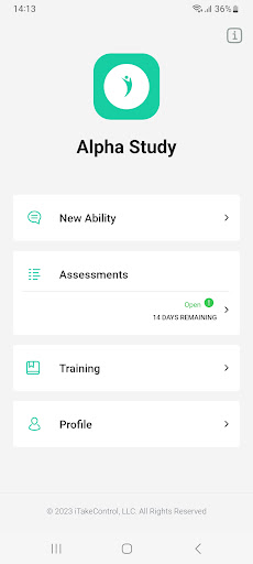 Android application Alpha Study screenshort