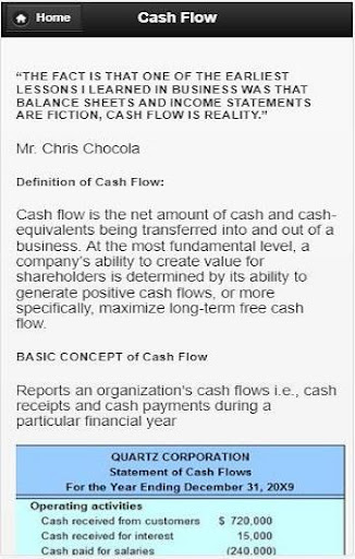 Cash Flow Screen 3