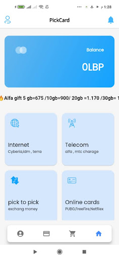 Android application PickCard screenshort