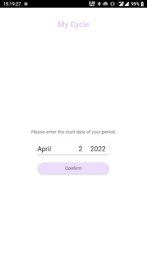 Android application My Cycle screenshort