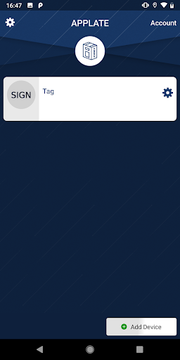 Android application APPLATE screenshort