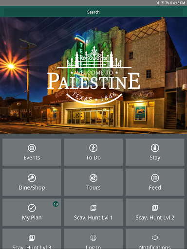 Screenshot of Visit Palestine, TX