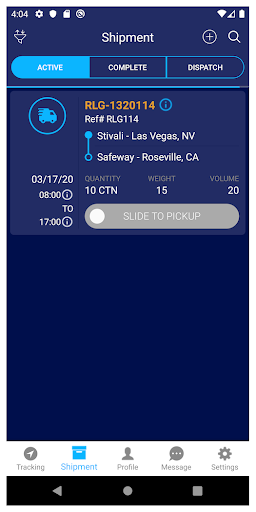 Android application Röhlig Driver screenshort
