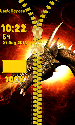 Dragon Zipper Lock Screen