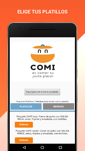 COMI (Pedidos de comida) Screen 3