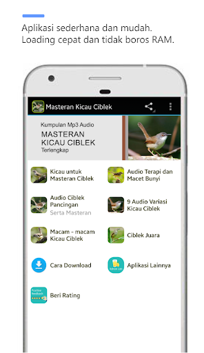 Android application masteran ciblek juara offline screenshort