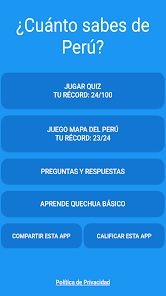 Test: ¿Cuánto sabes de Perú? androidhappy screenshots 1