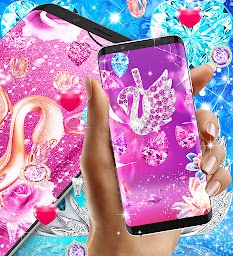 Diamond swan live wallpaper