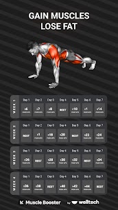 Muscle Booster Workout Planner MOD APK (Pro Unlocked) 1