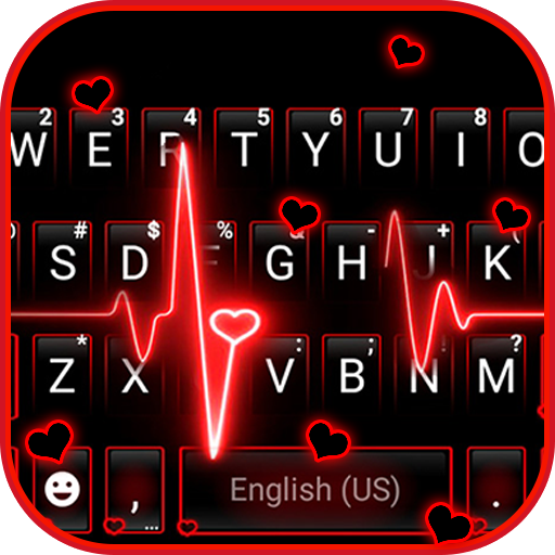 Neon Red Heartbeat Theme - Apps on Google Play