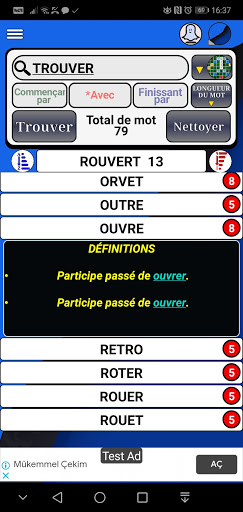 Recherche des mot.Trouver des Screen 2