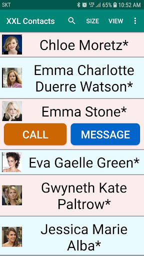 XXL Phone Book Screen 2
