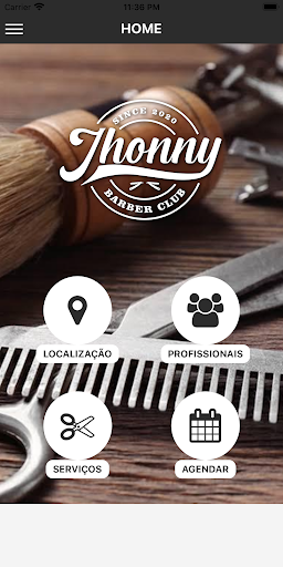 Android application Jhonny Barber Club screenshort