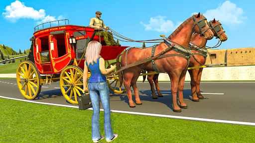 Horse Cart Transport Taxi Game screenshots 1