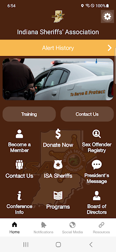 Android application Indiana Sheriffs' Association screenshort