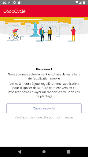 Android application CoopCycle screenshort
