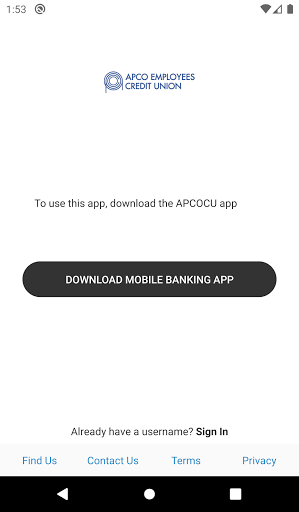Android application APCOCU Card Manager screenshort