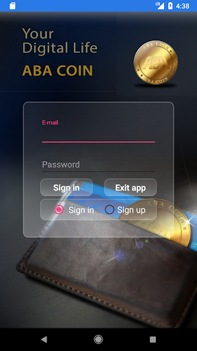 Android application ABA Global Wallet screenshort