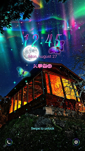 Starry Night Aurora- Wallpaper Screen 2
