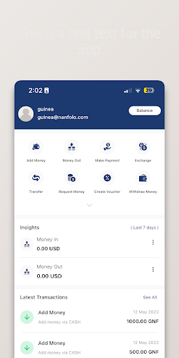 Android application Nanfolo screenshort