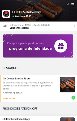 Android application Gokan Sushi screenshort