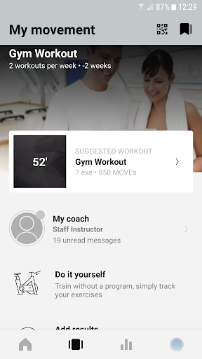 Fitness Space App Screen 2