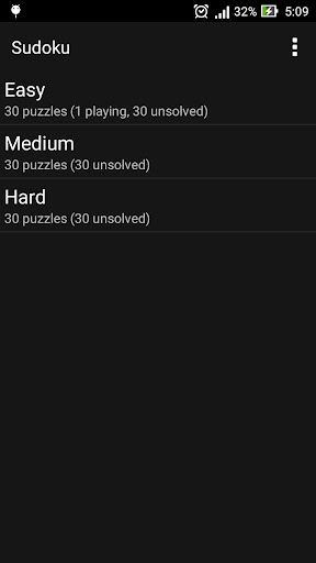 Android application Sudoku screenshort