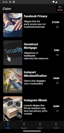 Android application Suits screenshort