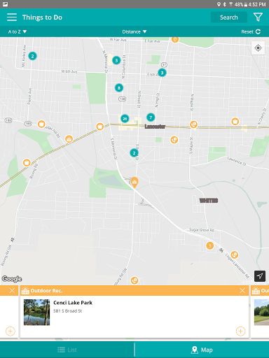 Screenshot of Visit Fairfield County Ohio