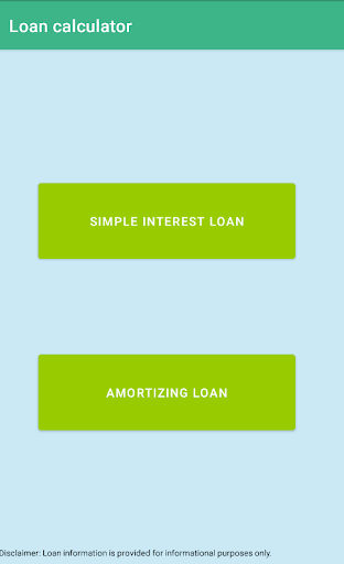 Android application Loan Calculator screenshort