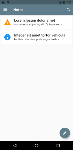 Android application Catatan Sederhana screenshort
