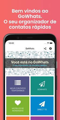 Android application GoWhats - contatos rápidos screenshort