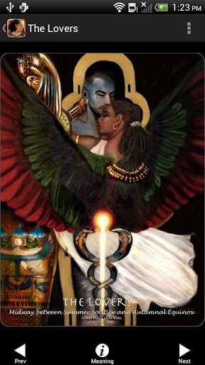 Screenshot of The Journey into Egypt Tarot