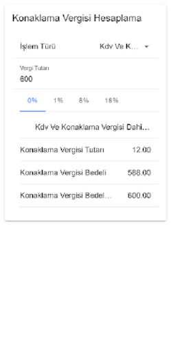 Android application Konaklama Vergisi Hesaplama screenshort
