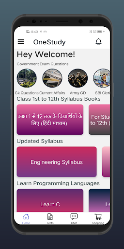 OneStudy - Smart Studies App Screen 2
