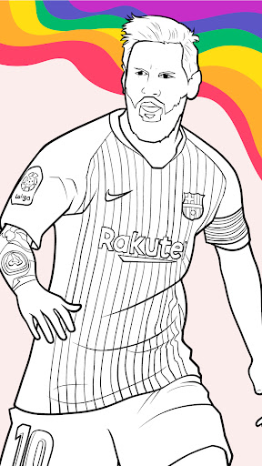 Draw Coloring Football Players