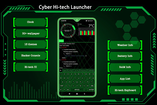 Screenshot of Cyber Hi-tech Launcher 2024