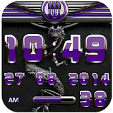 dragon digital clock purple icon