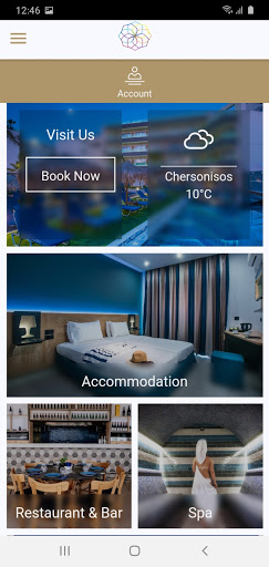 Android application Infinity Hotels screenshort