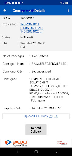 SmarTrace App Screen 2