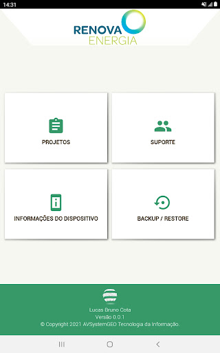 Android application Renova Mobile screenshort
