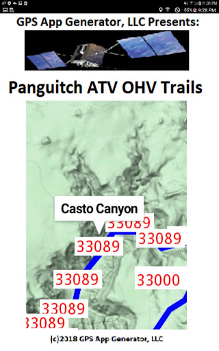 Android application Panguitch ATV OHV Trails screenshort