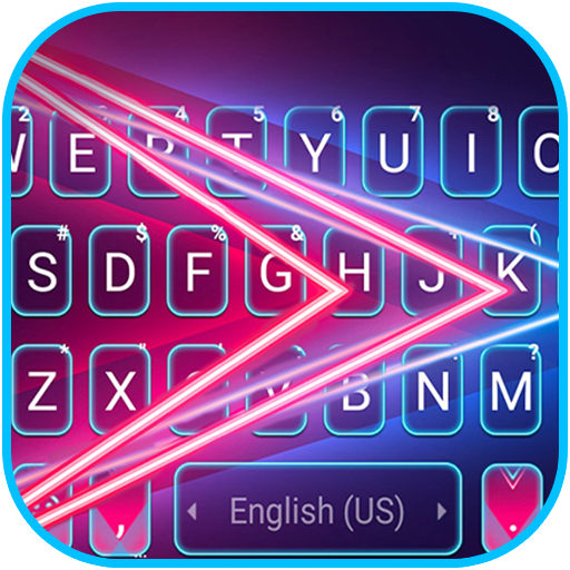 Neon Futuristic Keyboard Backg logo