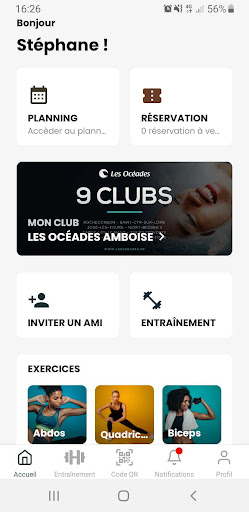 Android application Les Océades screenshort