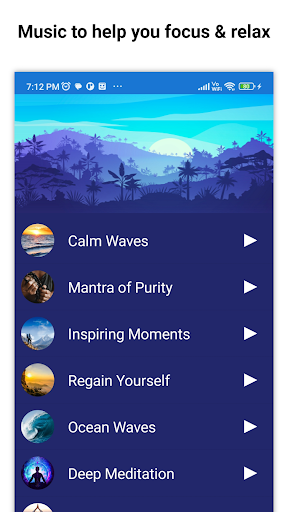 Android application Meditation Music screenshort