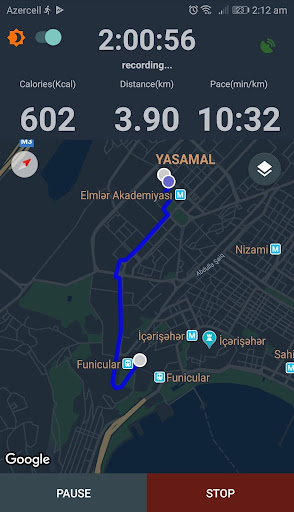 Screenshot of Running Fitness & Map Tracker