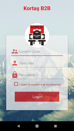 Android application Kortaş B2B screenshort
